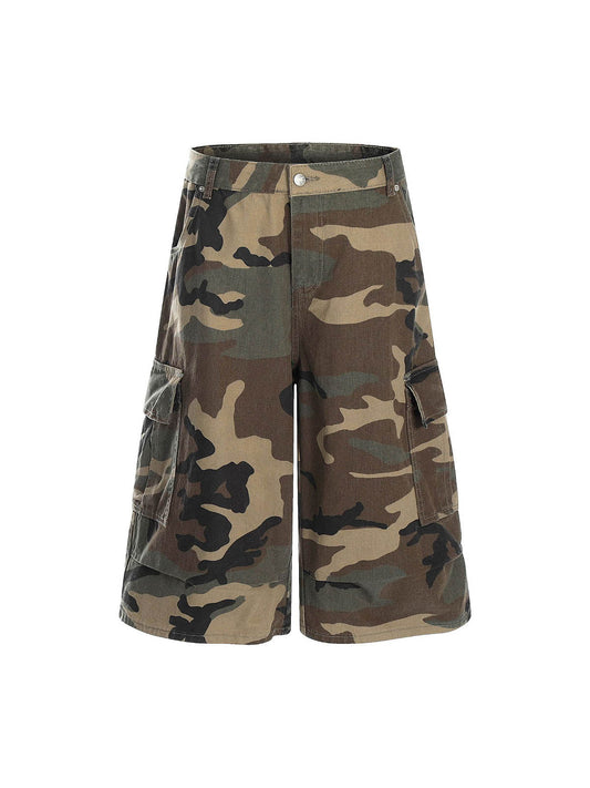 Camouflage Multi-Pocket Cargo Jorts