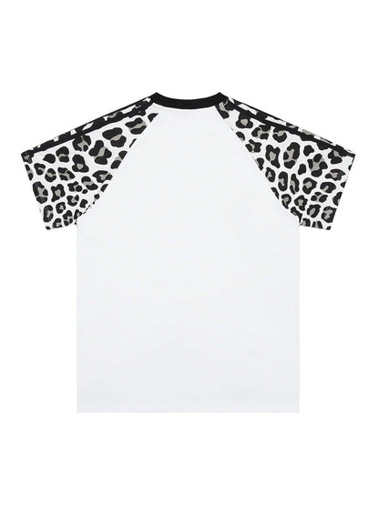 Cheetah Print Raglan Sleeve T-Shirt