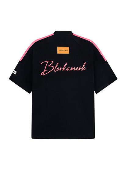 Retro Patchwork Stripe Short Sleeve T-Shirt