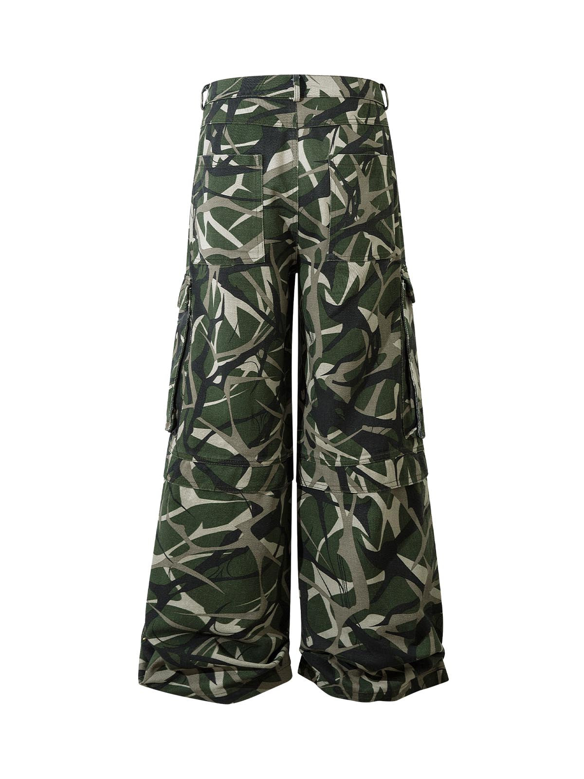 Thesupermade Camouflage Faux Two-piece Hooded Fleece Jacket Tracksuit - 2331