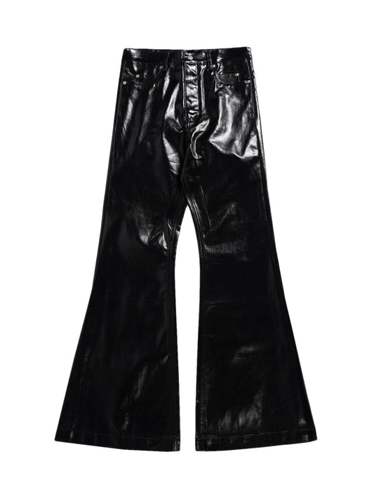 Thesupermade Glossy Patent Leather Flare Pants - 2396