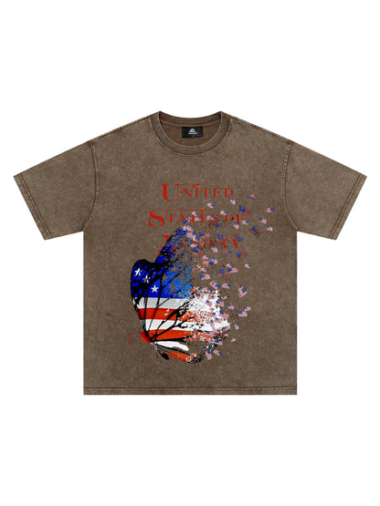 Orginal Street Broken Phantom Butterfly Independence Day T-shirt