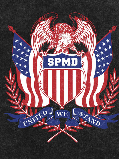 Original Street Eagle Flag Badge Independence Day T-shirt