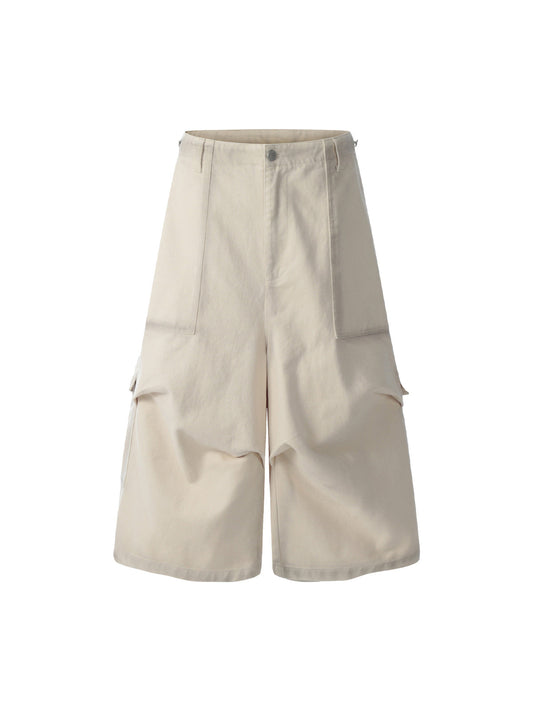 Distressed Multi-Pocket Cargo Jorts