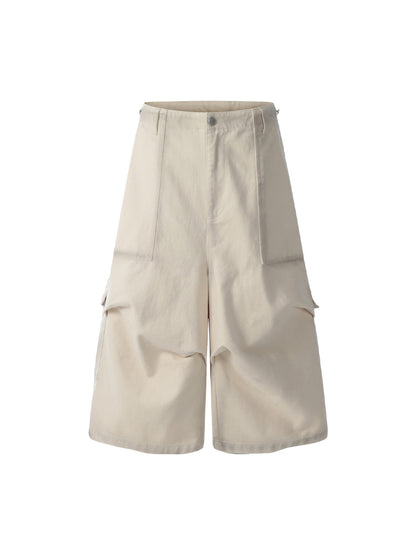 Distressed Multi-Pocket Cargo Jorts