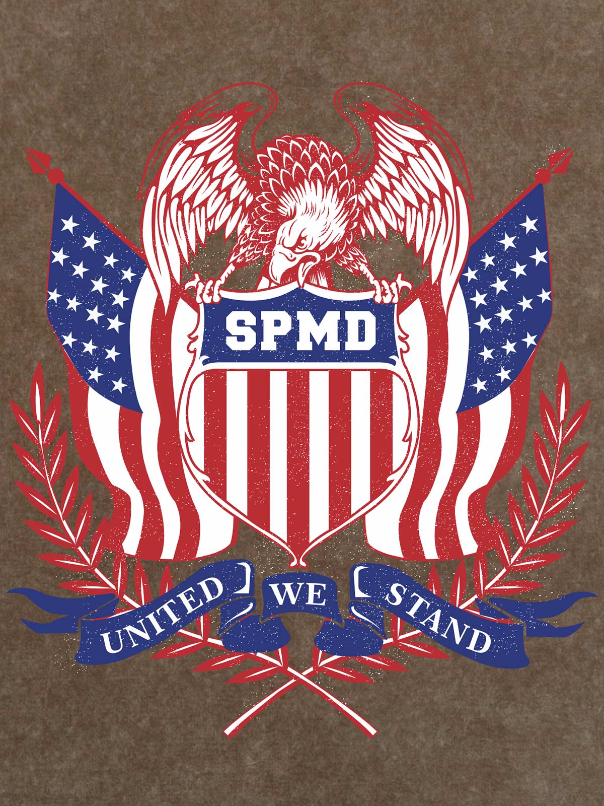Original Street Eagle Flag Badge Independence Day T-shirt