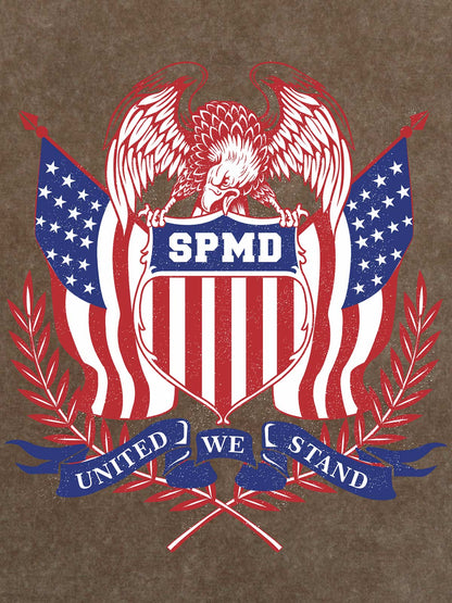 Original Street Eagle Flag Badge Independence Day T-shirt