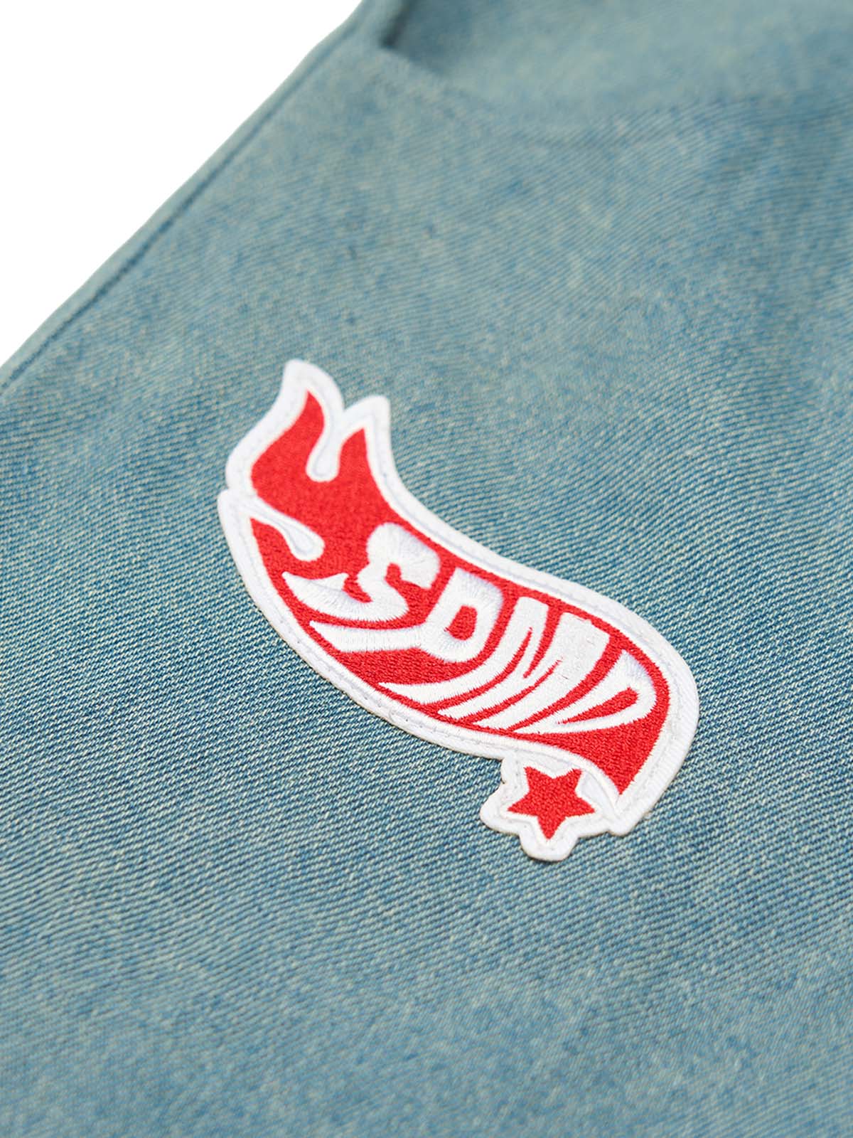 Original Street Embroidered Patch Denim Shorts