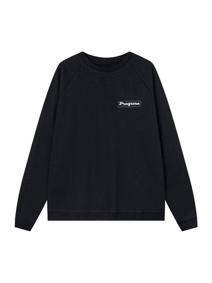 Retro Applique Embroidery Printed Long Sleeve T-Shirt
