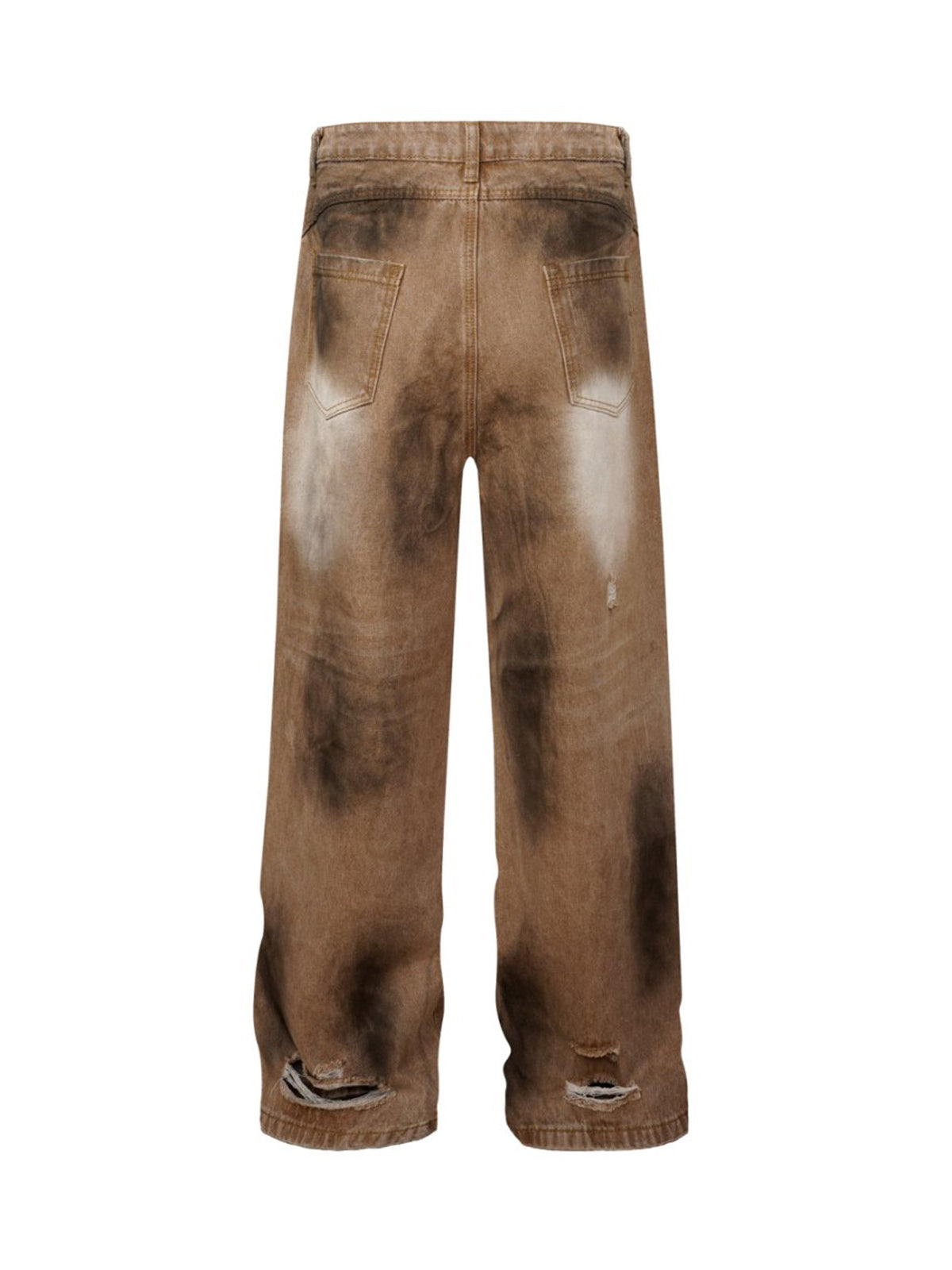 Street Ripped Dirty Dye Jeans