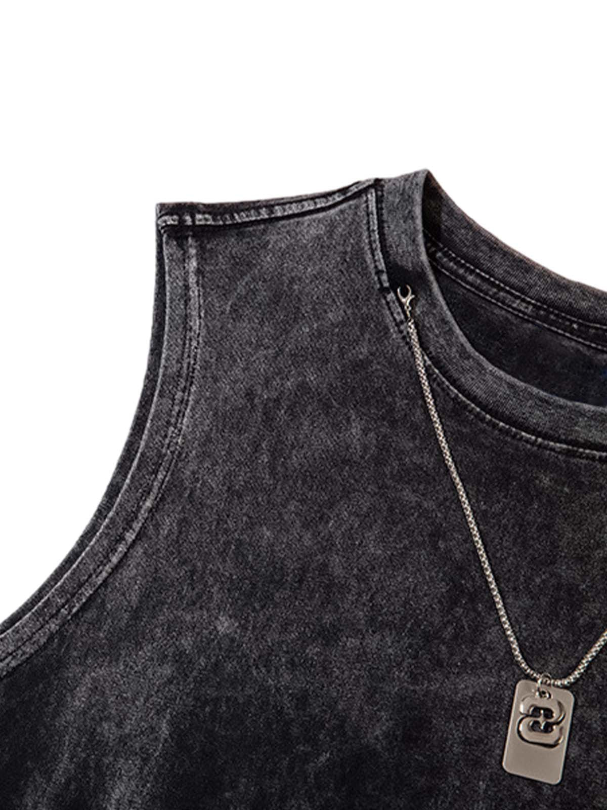 Gradient Tie-Dye Raw Edge Vest