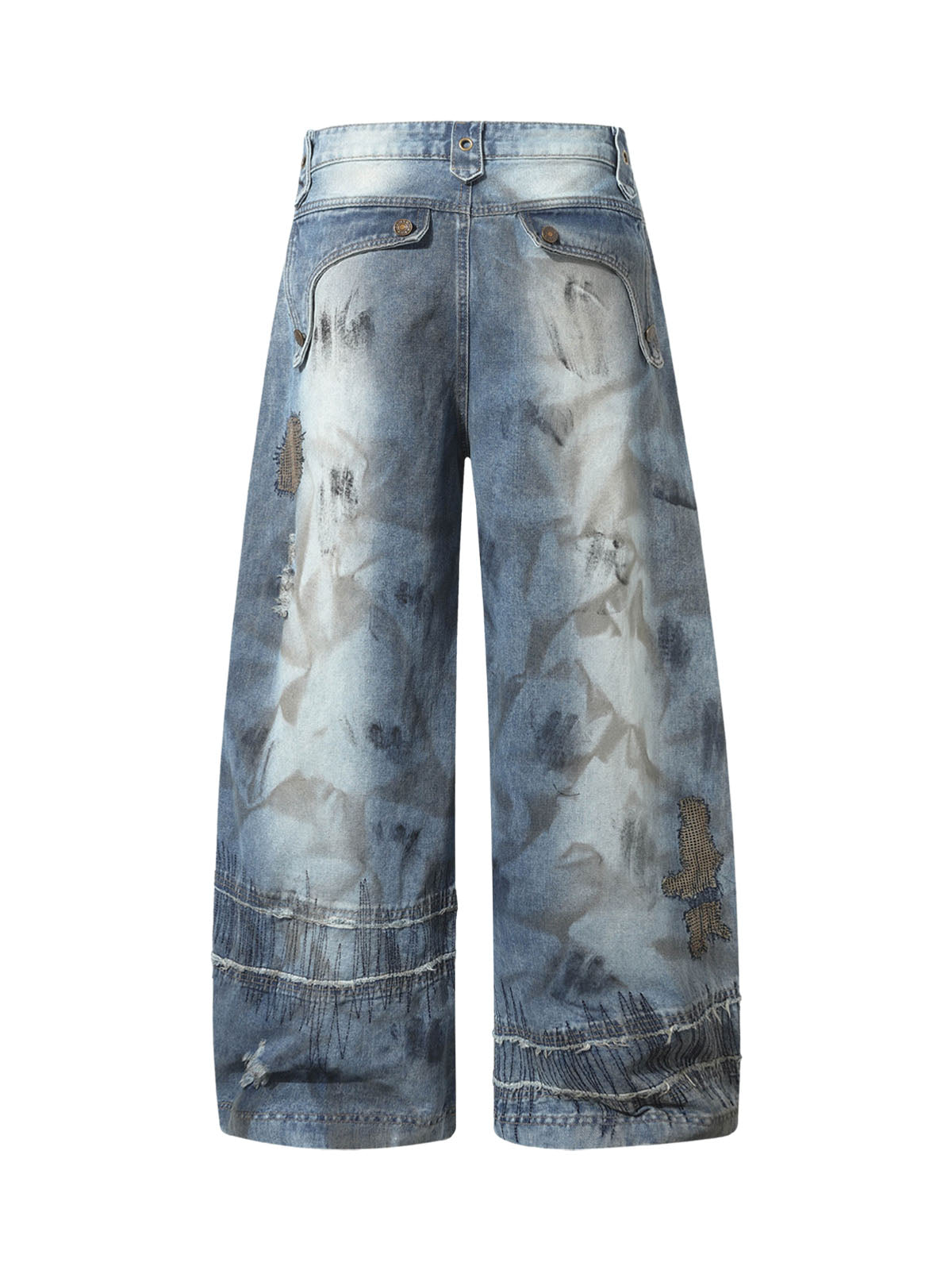 RO Style Washed Barrel Jeans