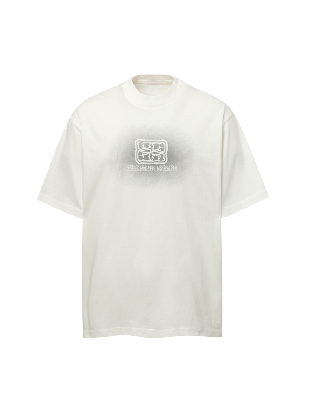 Washed  Patch Embroidery T-shirt