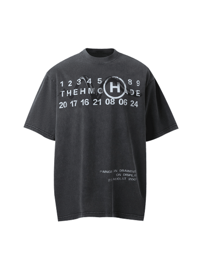 Thesupermade Washed Digital Art Street Rap T-Shirt
