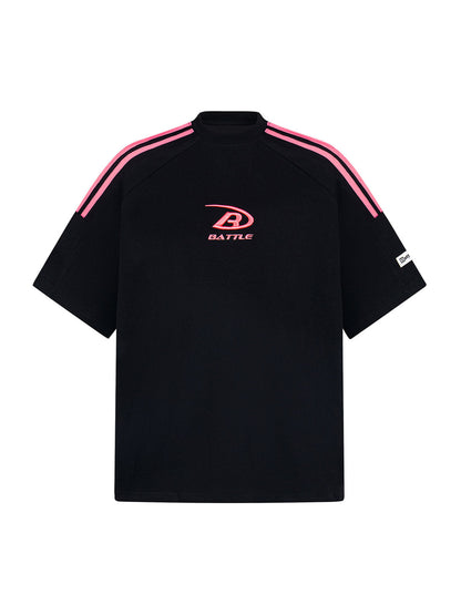 Retro Patchwork Stripe Short Sleeve T-Shirt