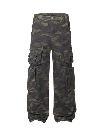Wasteland Style Camouflage Baggy Cargo Pants - 2384