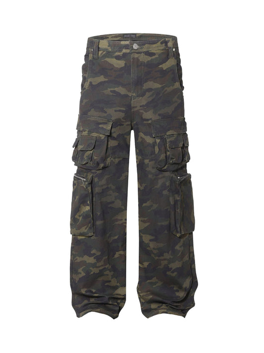 Wasteland Style Camouflage Baggy Cargo Pants - 2384