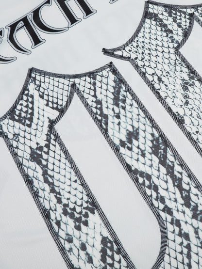 Jersey Style Snake Print T-Shirt