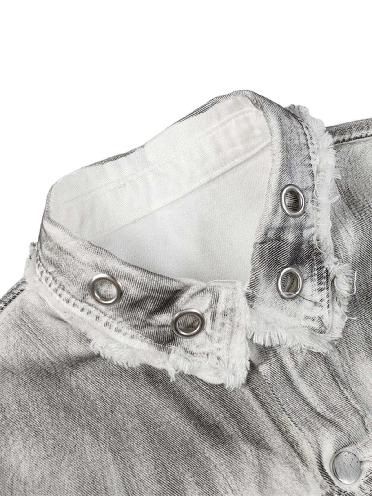 Distressed Denim Embroidery Jacket