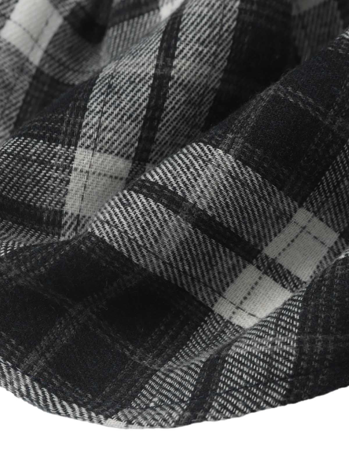 Plaid Scarf Crew Neck T-Shirt