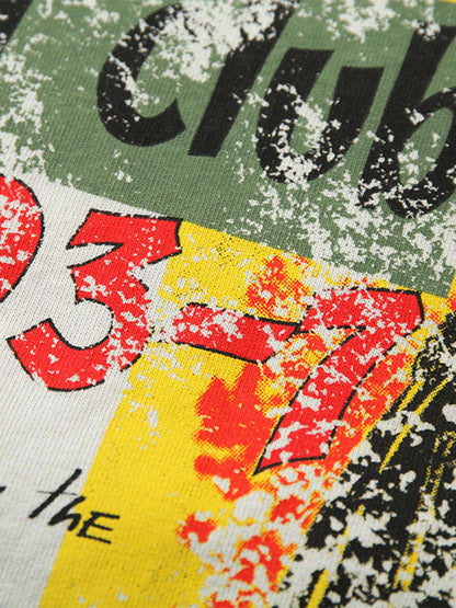 Spliced Deconstruction Print T-shirt