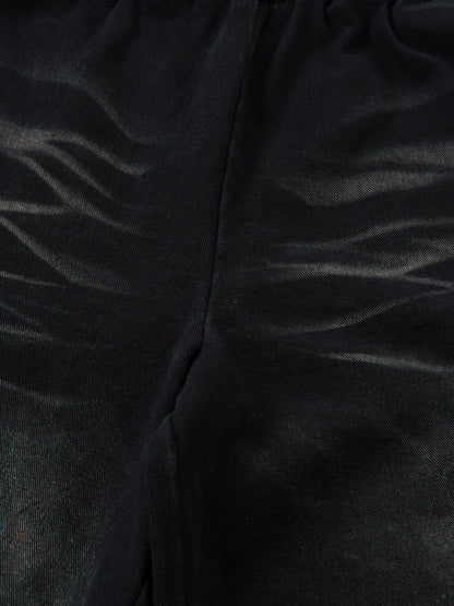 Washed Multi Pocket Drawstring Cargo Jeans