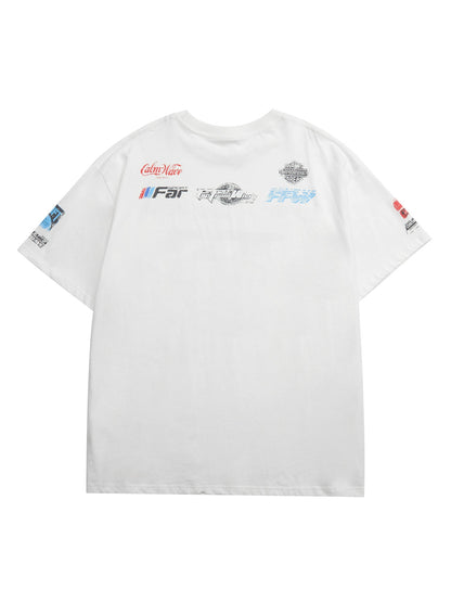 Thesupermade Racing Afterimage Lettering T-shirt