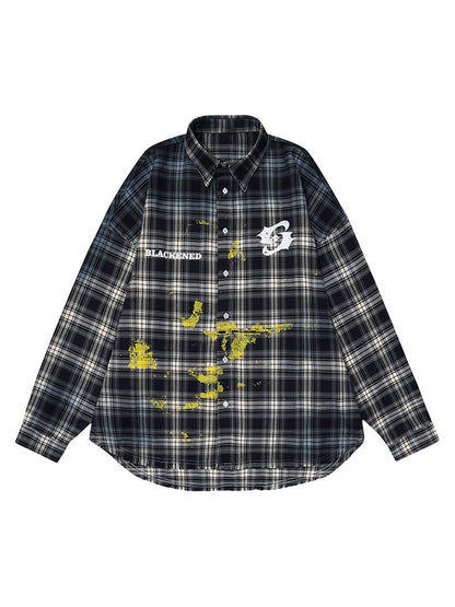 Thesupermade High Street Hip Hop Spray Print Shirt
