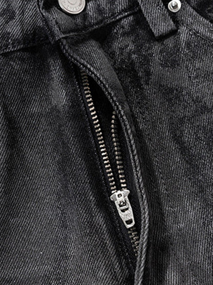 Retro Hand-Brushed Glitter Flare Jeans