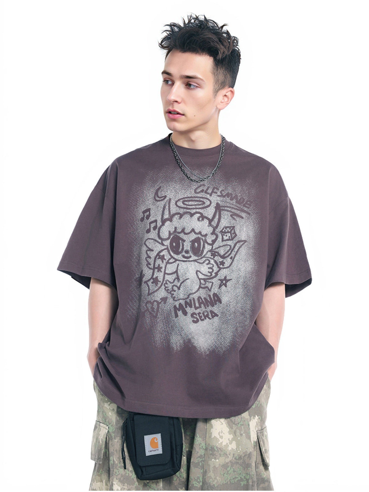 Oversized Angel Graphic T-Shirt