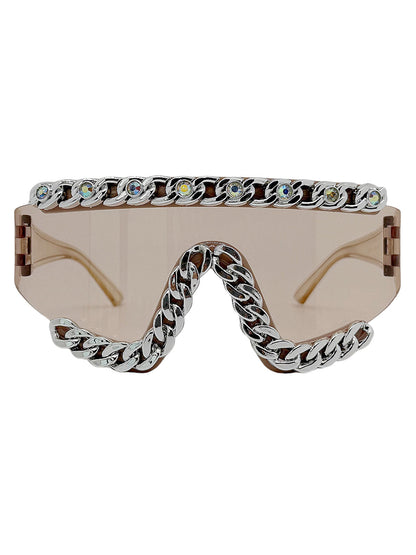 Chain-Embellished Sunglasses