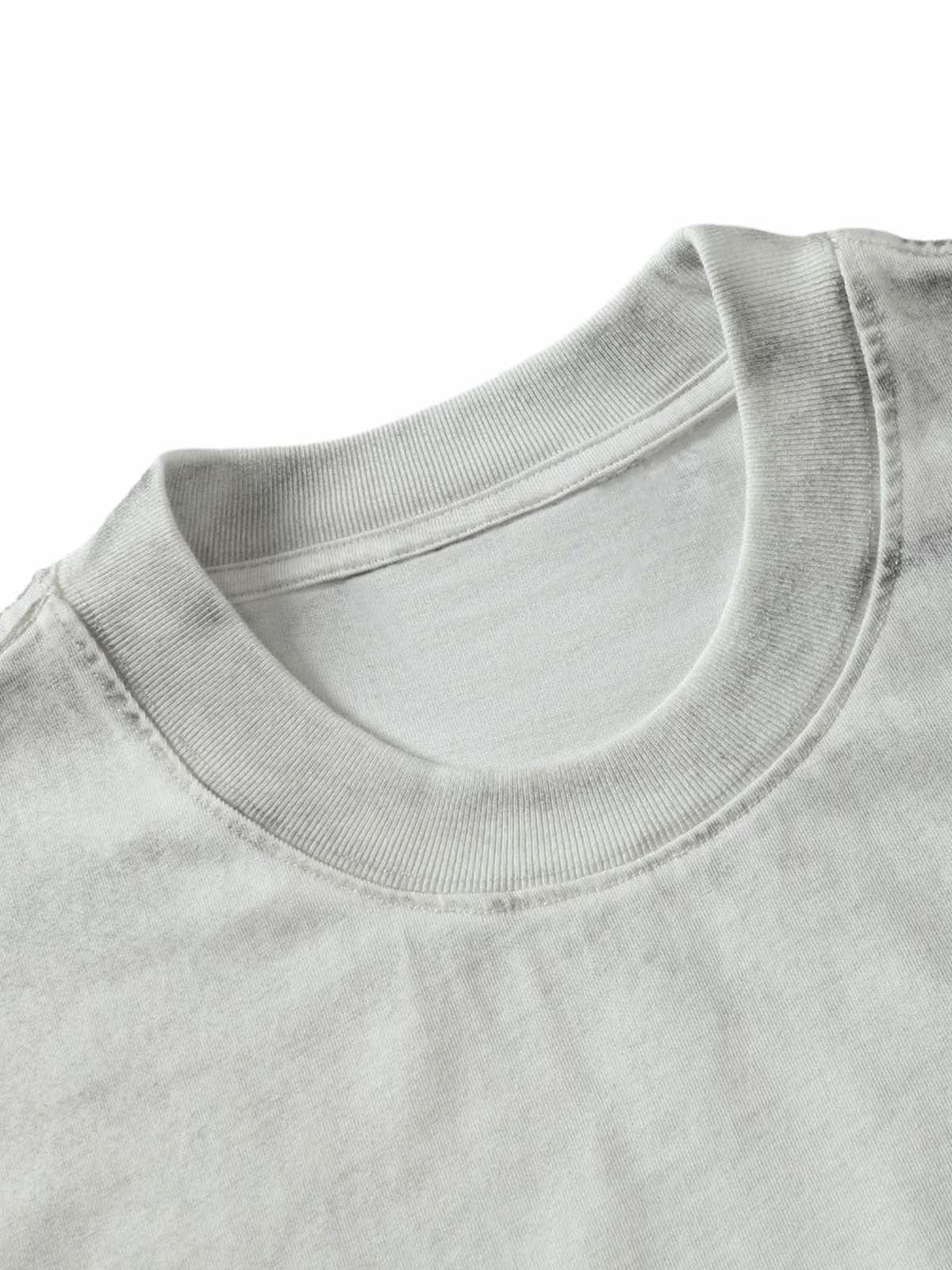 Street Dirty-Dye Distressed Cut Pocket T-shirt