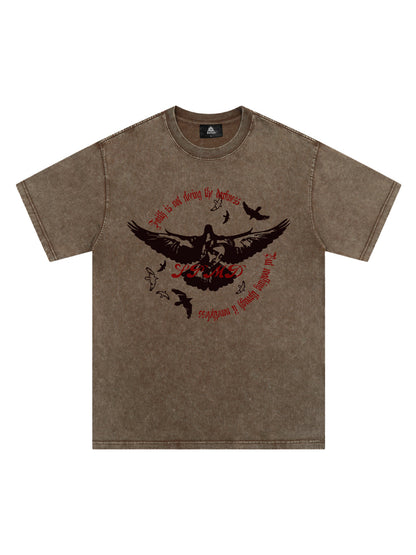 Original Vintage Washed Slogan Graphic T-Shirt
