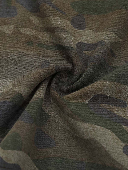 Camouflage Patchwork Graphic T-Shirt