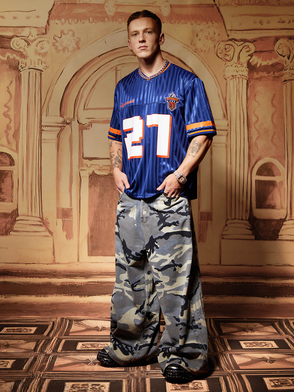 Original Striped Baseball Jersey T-Shirt - 2394