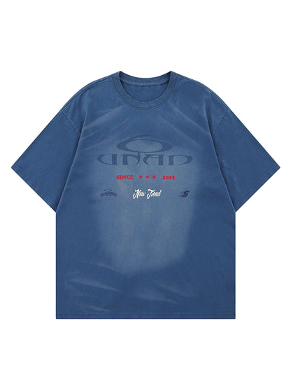 Washed Letters Graphic T-Shirt