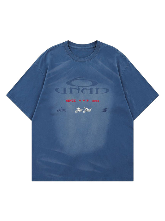 Washed Letters Graphic T-Shirt