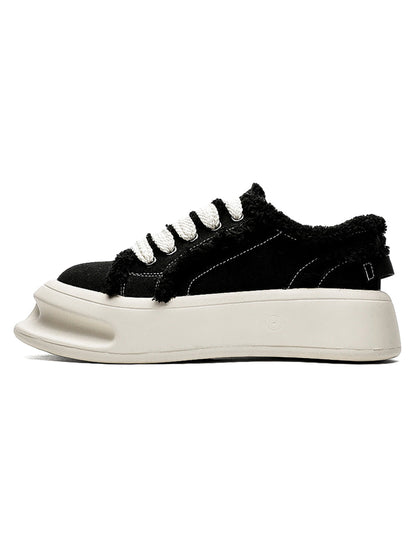 Fuzzy Trim Chunk Shoes - 2379