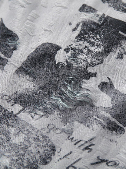 Street Stitching Cross Print T-shirt