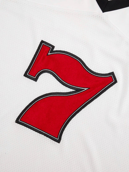 Original "SUPER 7" V-Neck Jersey T-SHIRT