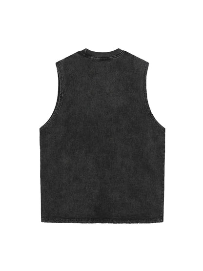 Original Printed Distressed Graphic Tank Top