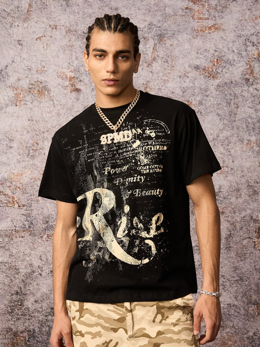 Phantom Letter Print T-shirt