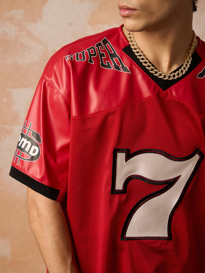 Original "SUPER 7" V-Neck Jersey T-SHIRT