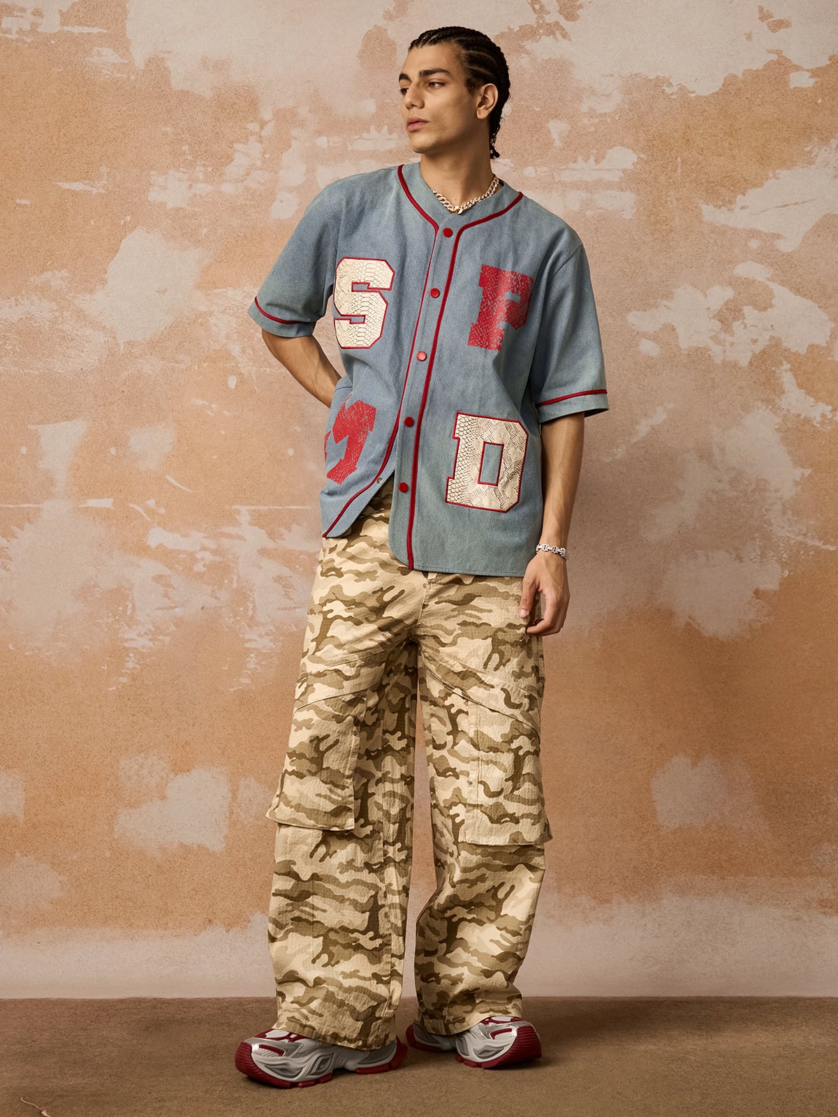 Original Contrast Color Denim Shirts