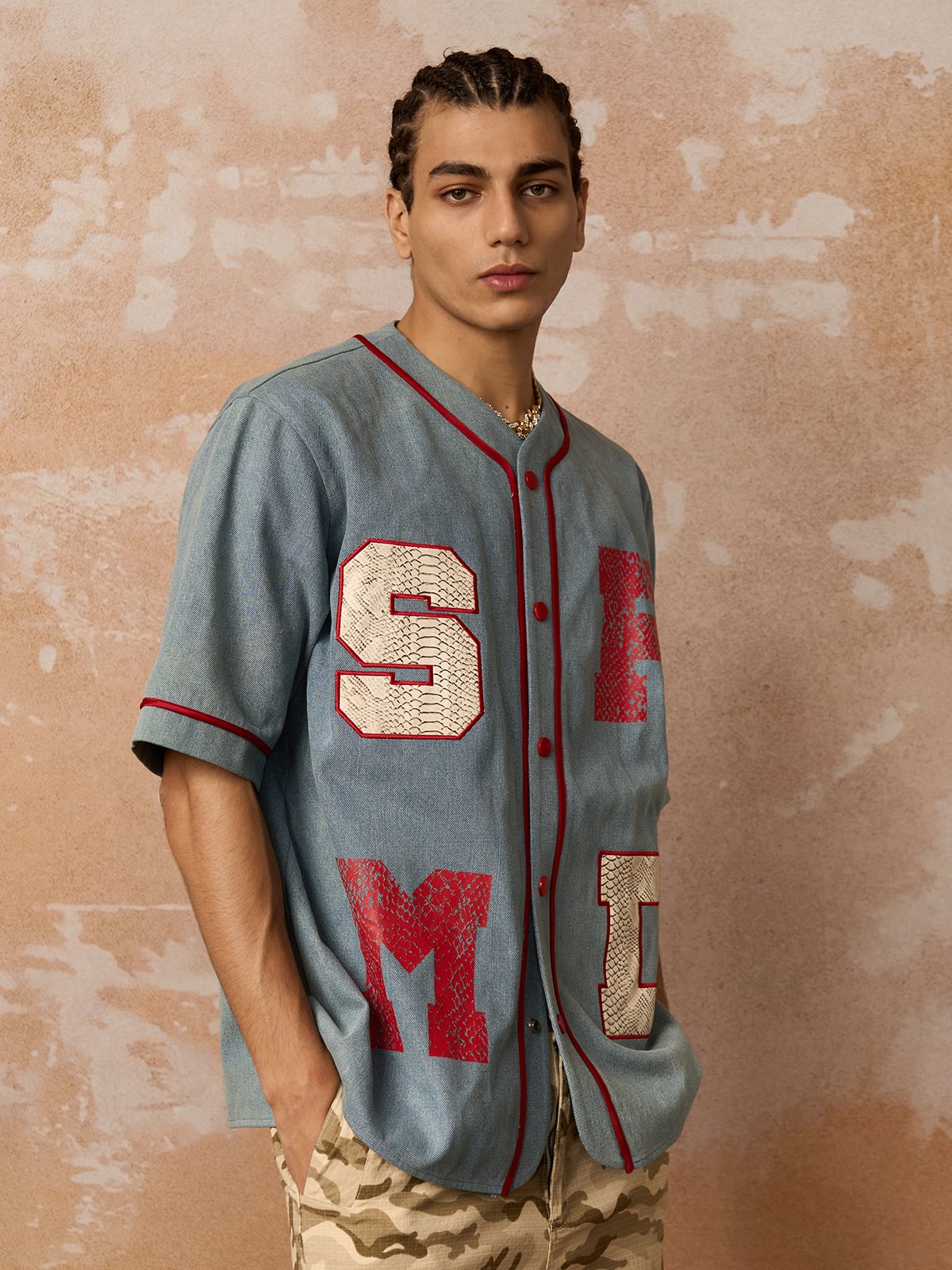 Original Contrast Color Denim Shirts
