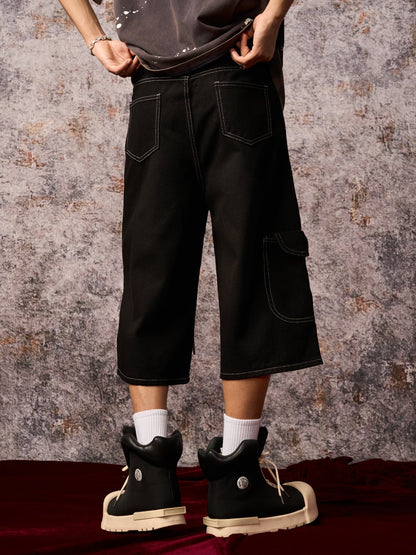 Welt-Embellished Cargo Jorts