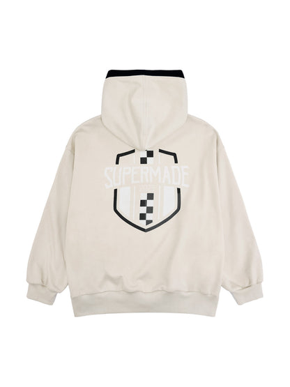 Original Contrast Color Zip Up Hoodie