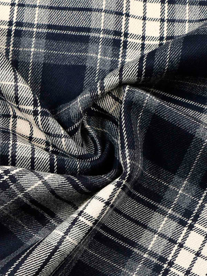 Thesupermade Towel Embroidered Plaid Shirt
