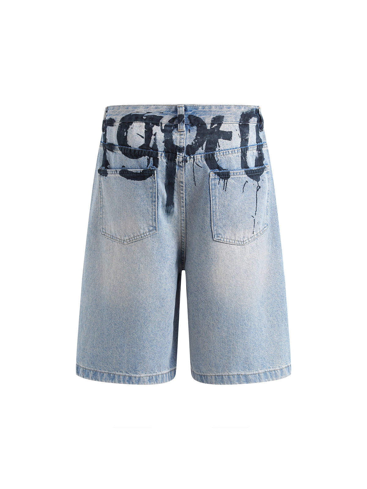 Graffiti Letter Denim Shorts