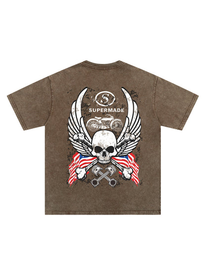 Orginal Skull Flag Independence Day T-shirt